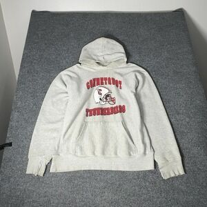 Vintage Connetquot Thunderbirds Hoodie Mens XXL Gray Super Heavyweight Eagle